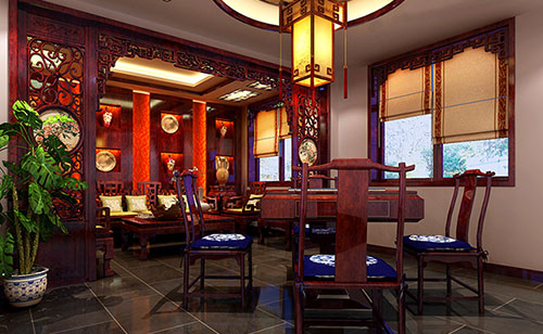 务川古典中式风格茶楼包间设计装修效果图